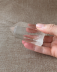 Clear Quartz Point with a Subtle Smoky Hue.