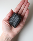 Medium Black Tourmaline with Carved Point 175g