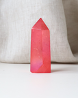 Pink Aura Quartz Point 80g - Love & Positivity