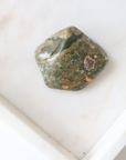 Rainforest Jasper Tumble 67g Flat Shape - Growth & Connection