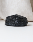Medium Black Tourmaline with Carved Point 158g
