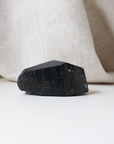 Medium Black Tourmaline with Carved Point 158g