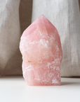 Rose Quartz Point (1kg, Semi-Polished)