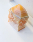 Orange Calcite Point Semi Polished Point