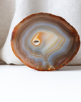Brown Agate Slice with Subtle Blue Hues (290g)