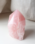 Rose Quartz Point (1kg, Semi-Polished)
