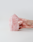 Rose Quartz Point (1kg, Semi-Polished)
