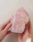 Rose Quartz Point (1kg, Semi-Polished)