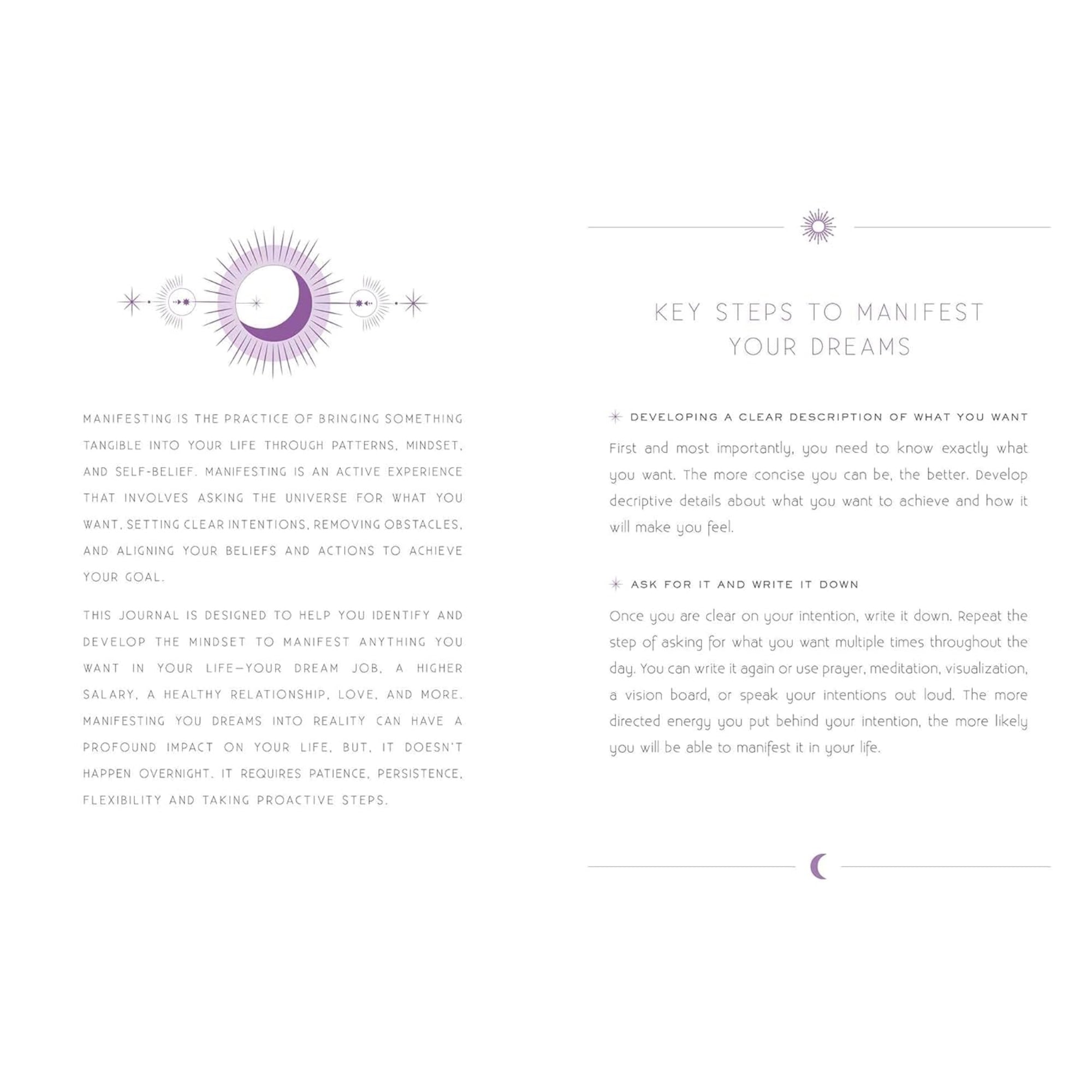 Manifestation Journal + Crystal Collection