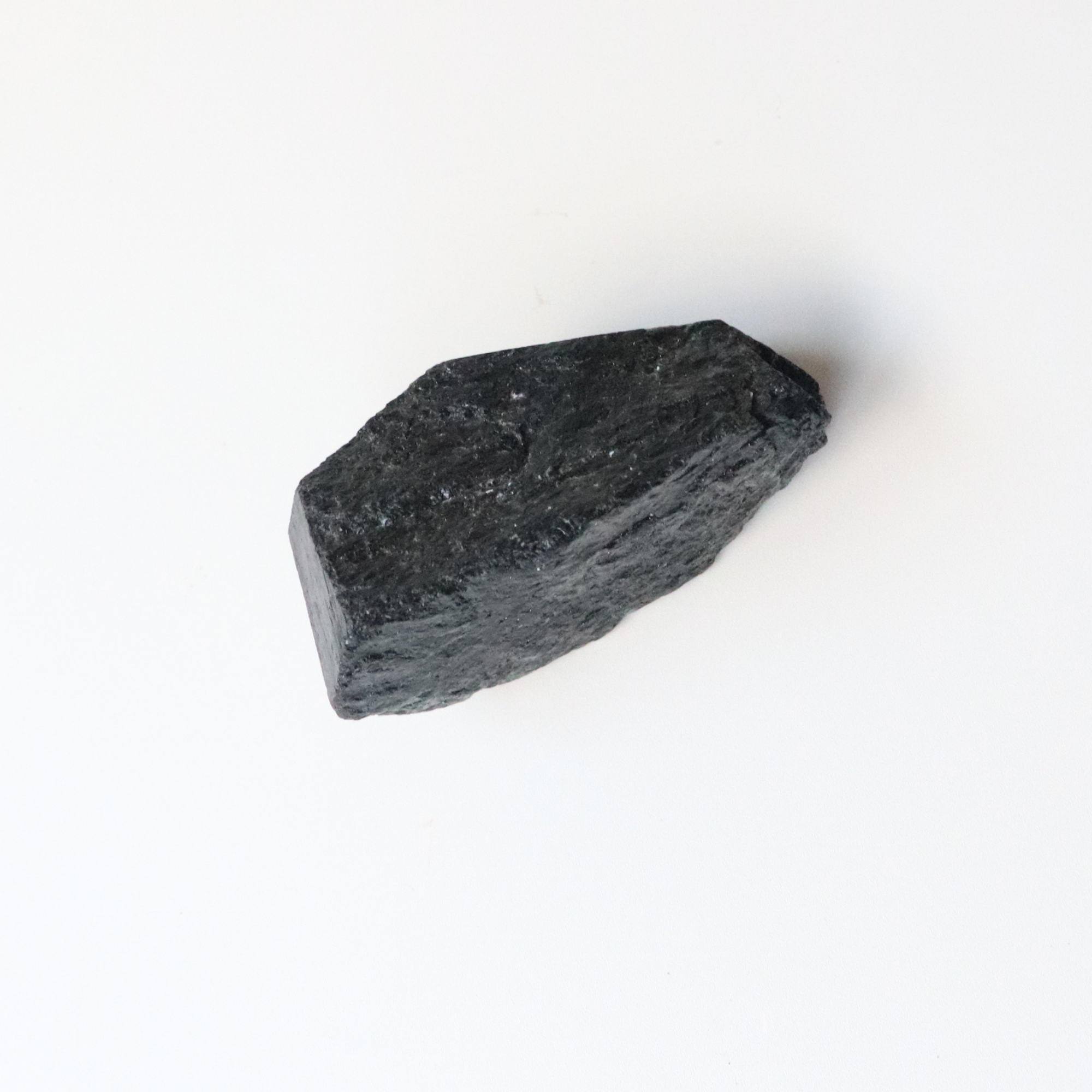 Medium Black Tourmaline with Carved Point 158g - Protection &amp; Grounding