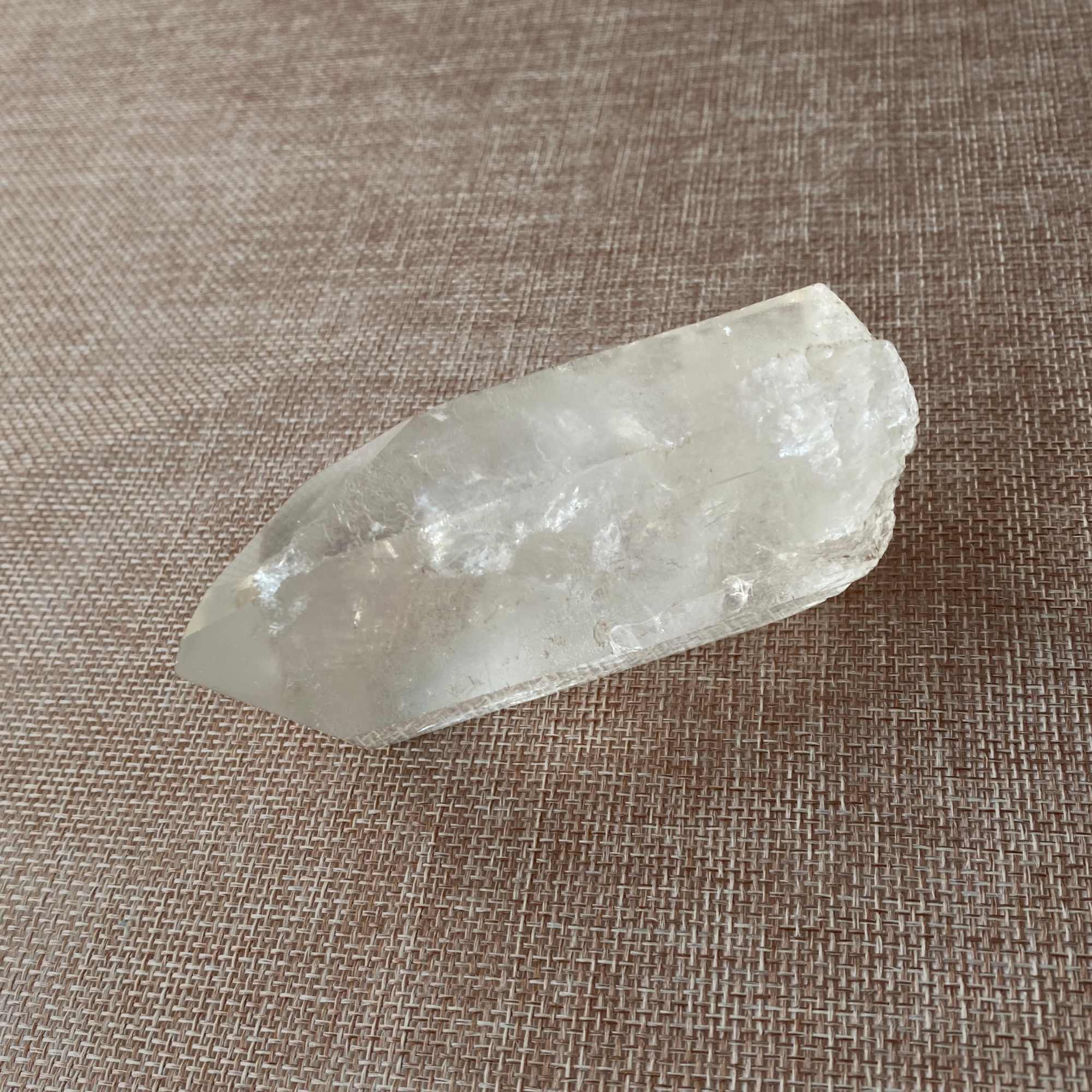 Clear Quartz Point For clarity, focus, and energy amplification.