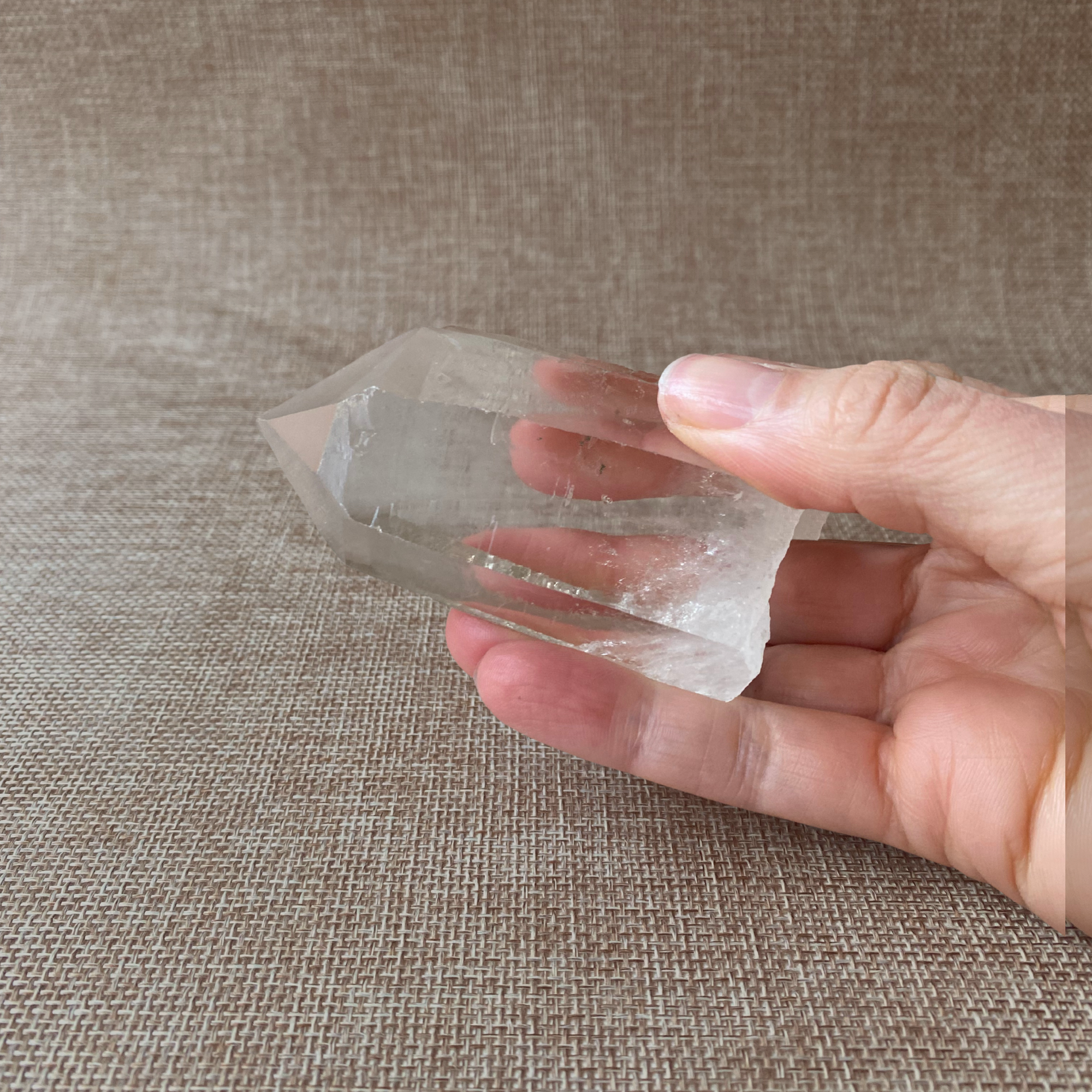 Clear Quartz Point with a Subtle Smoky Hue.
