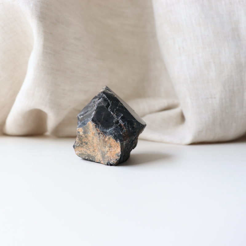 Semi-Polished Black Onyx  (130g)