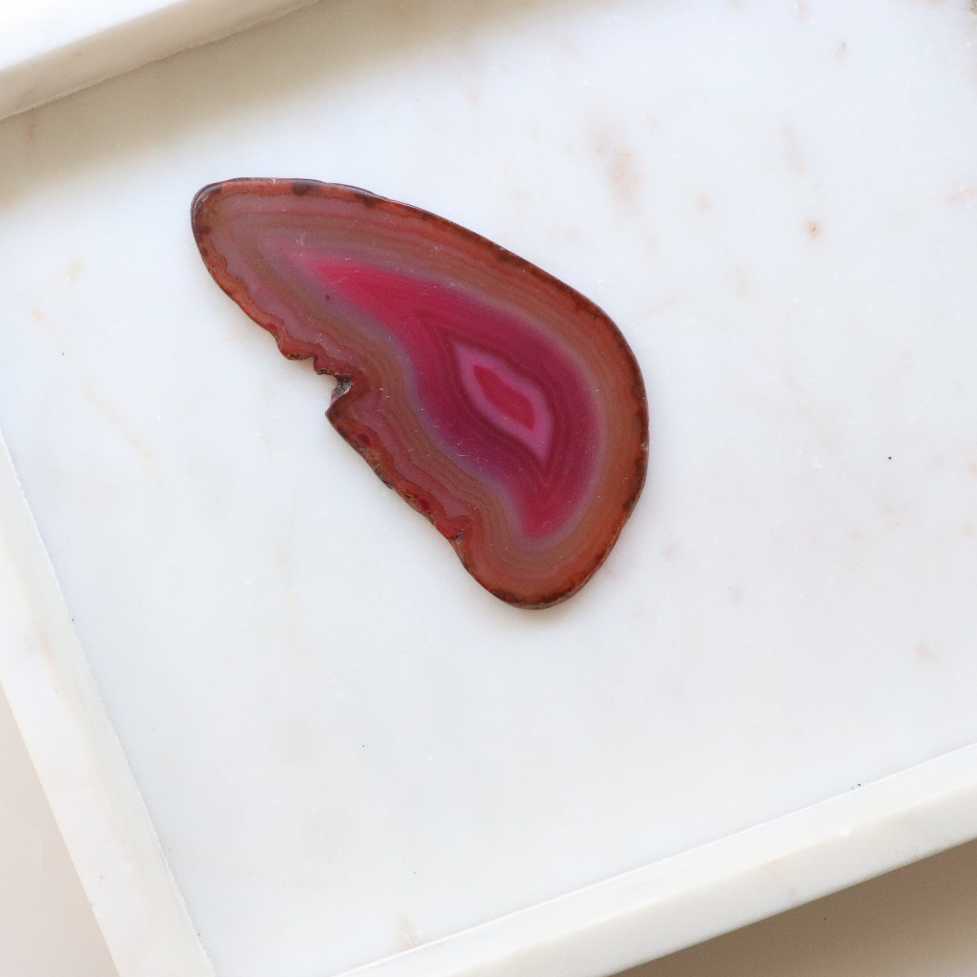Pink Agate Slice - Love &amp; Emotional Balance