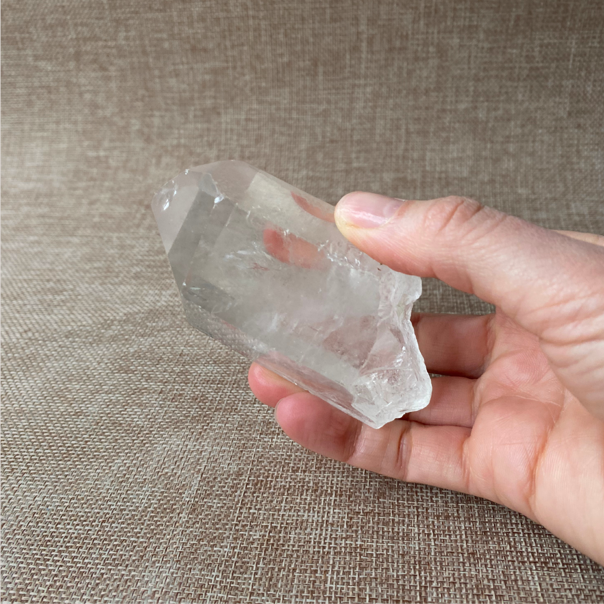 Clear Quartz Point For clarity, focus, and energy amplification.