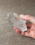 Clear Quartz Point For clarity, focus, and energy amplification.