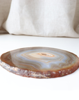 Brown Agate Slice with Subtle Blue Hues (290g)