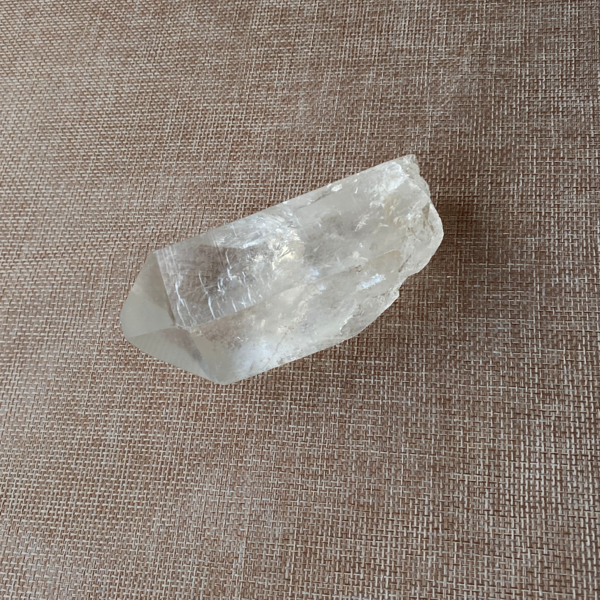 Clear Quartz Point For clarity, focus, and energy amplification.