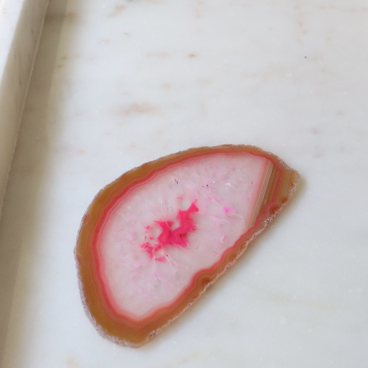 Pink Agate Slice - Love &amp; Emotional Balance