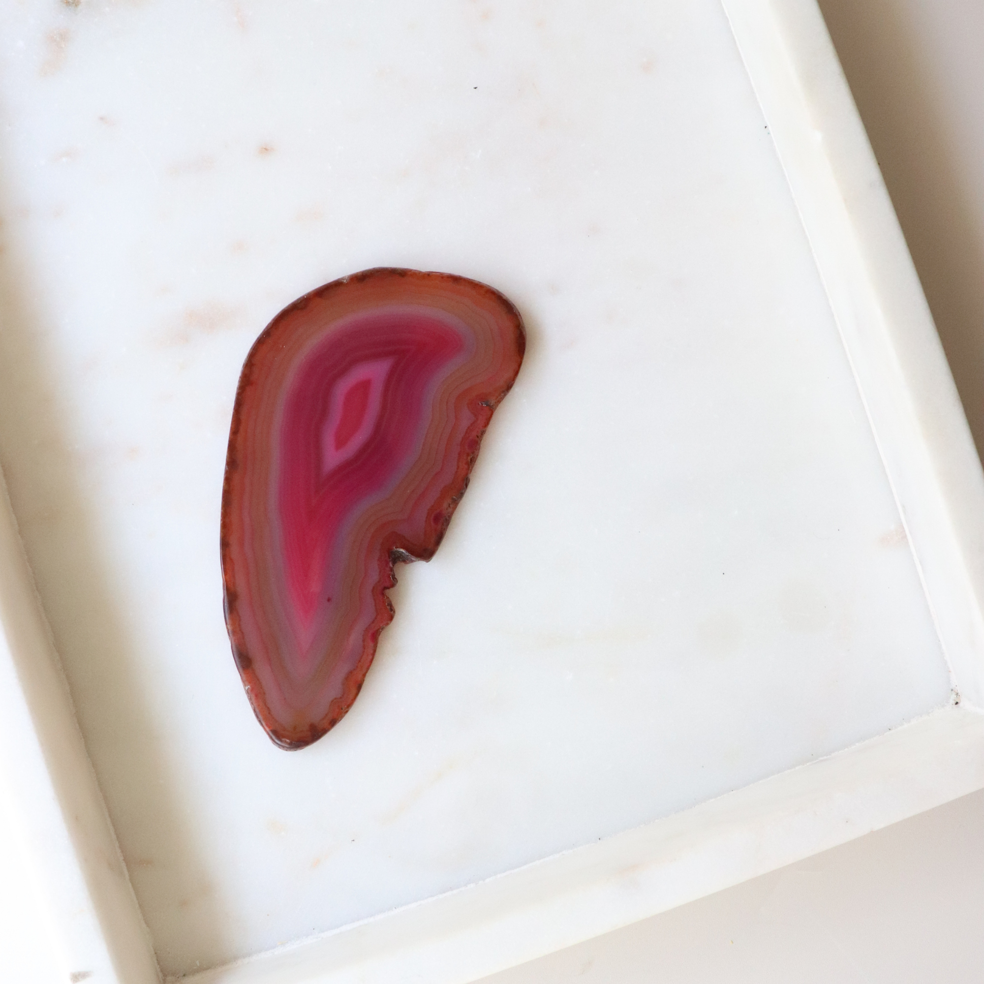 Pink Agate Slice - Love &amp; Emotional Balance