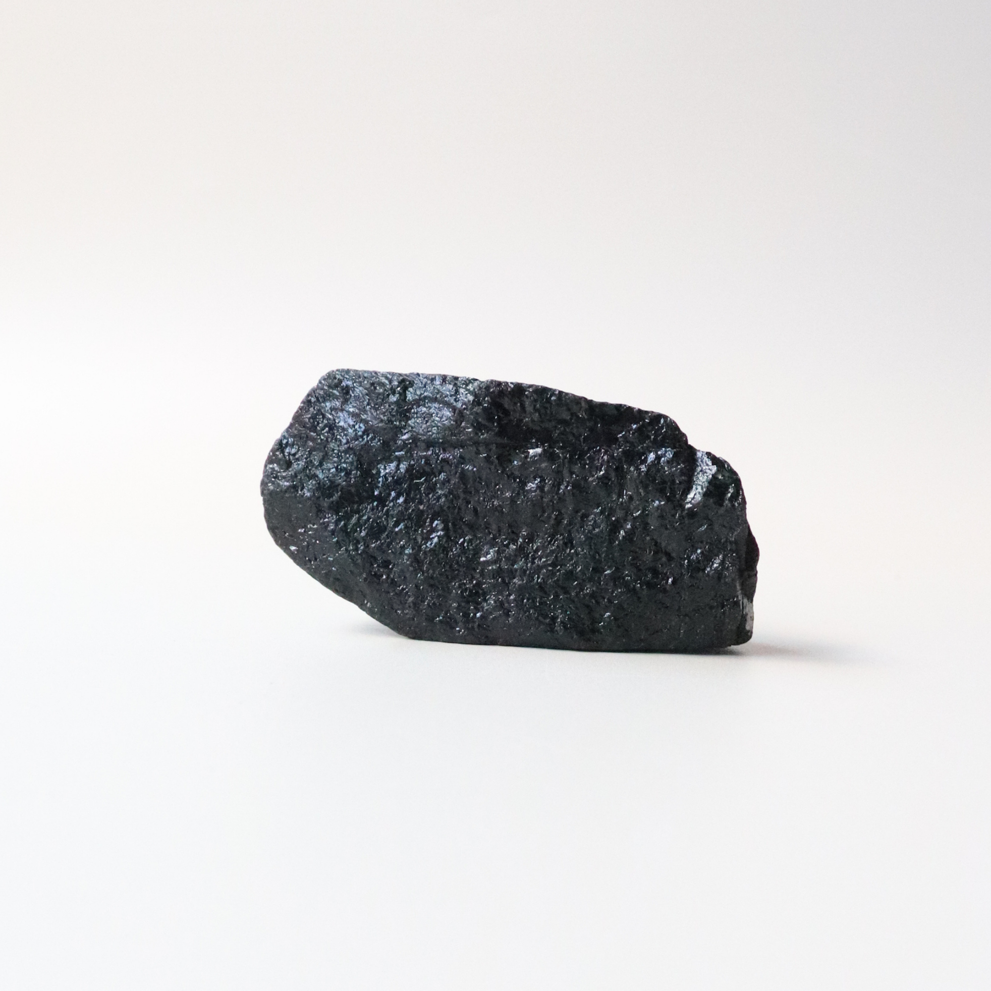 Medium Black Tourmaline with Carved Point 158g - Protection &amp; Grounding