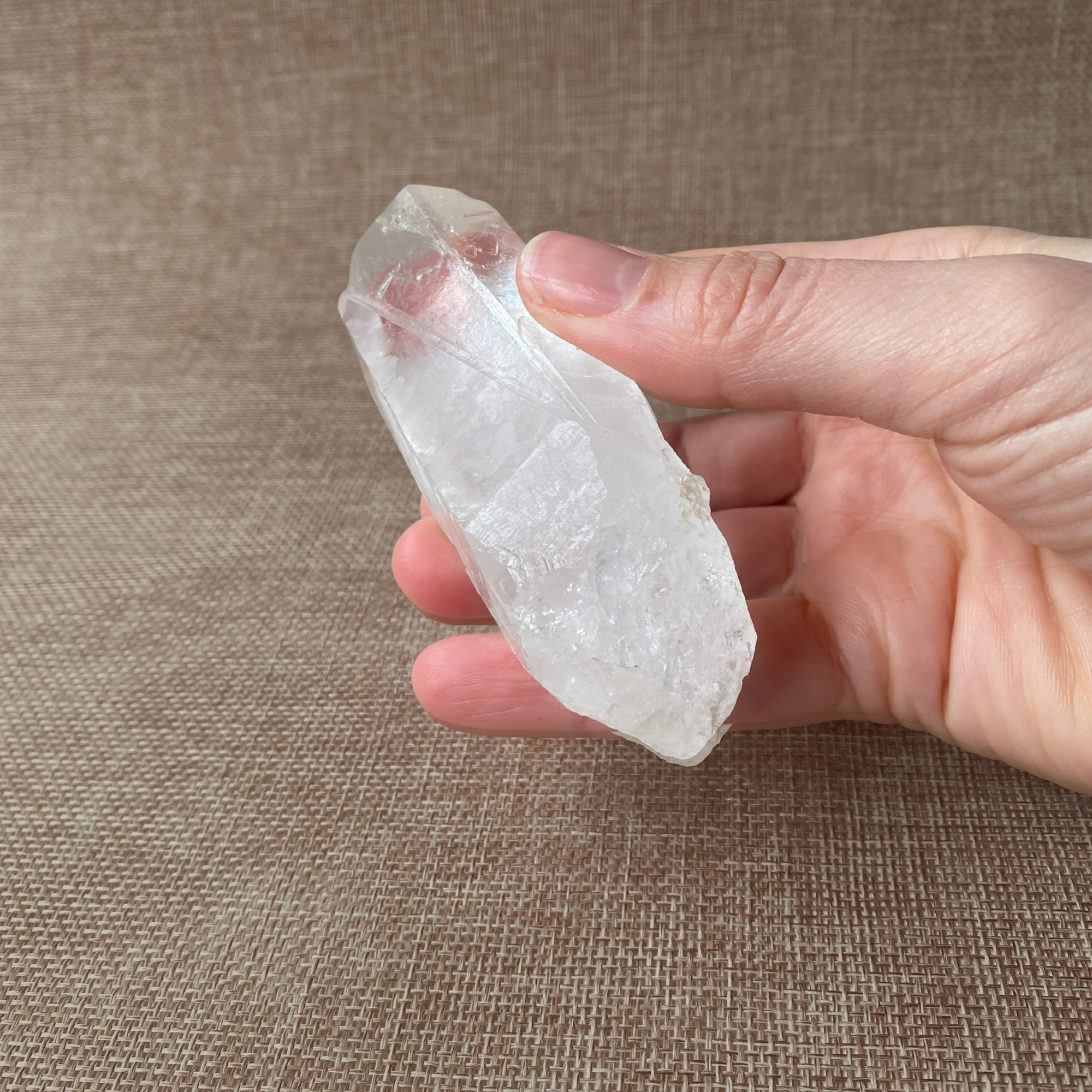 Clear Quartz Point For clarity, focus, and energy amplification.