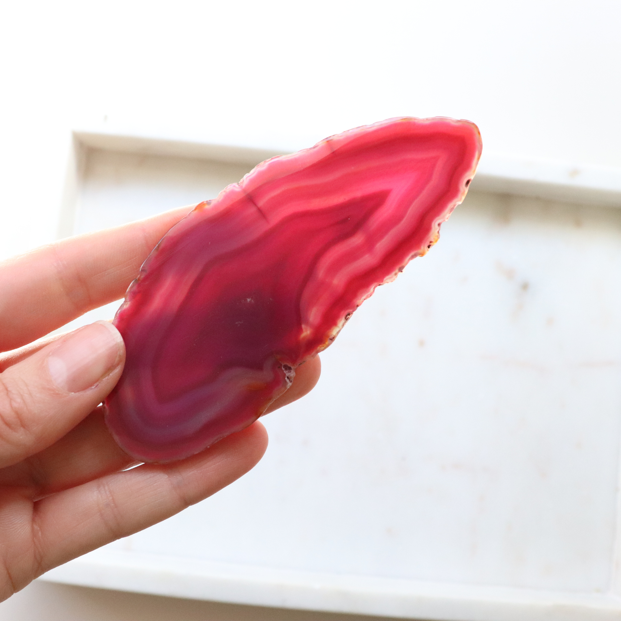 Pink Agate Slice - Love &amp; Emotional Balance