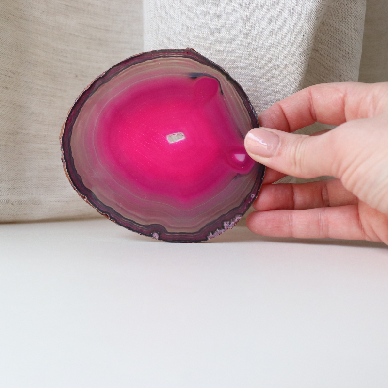 Pink Agate Slice 103g