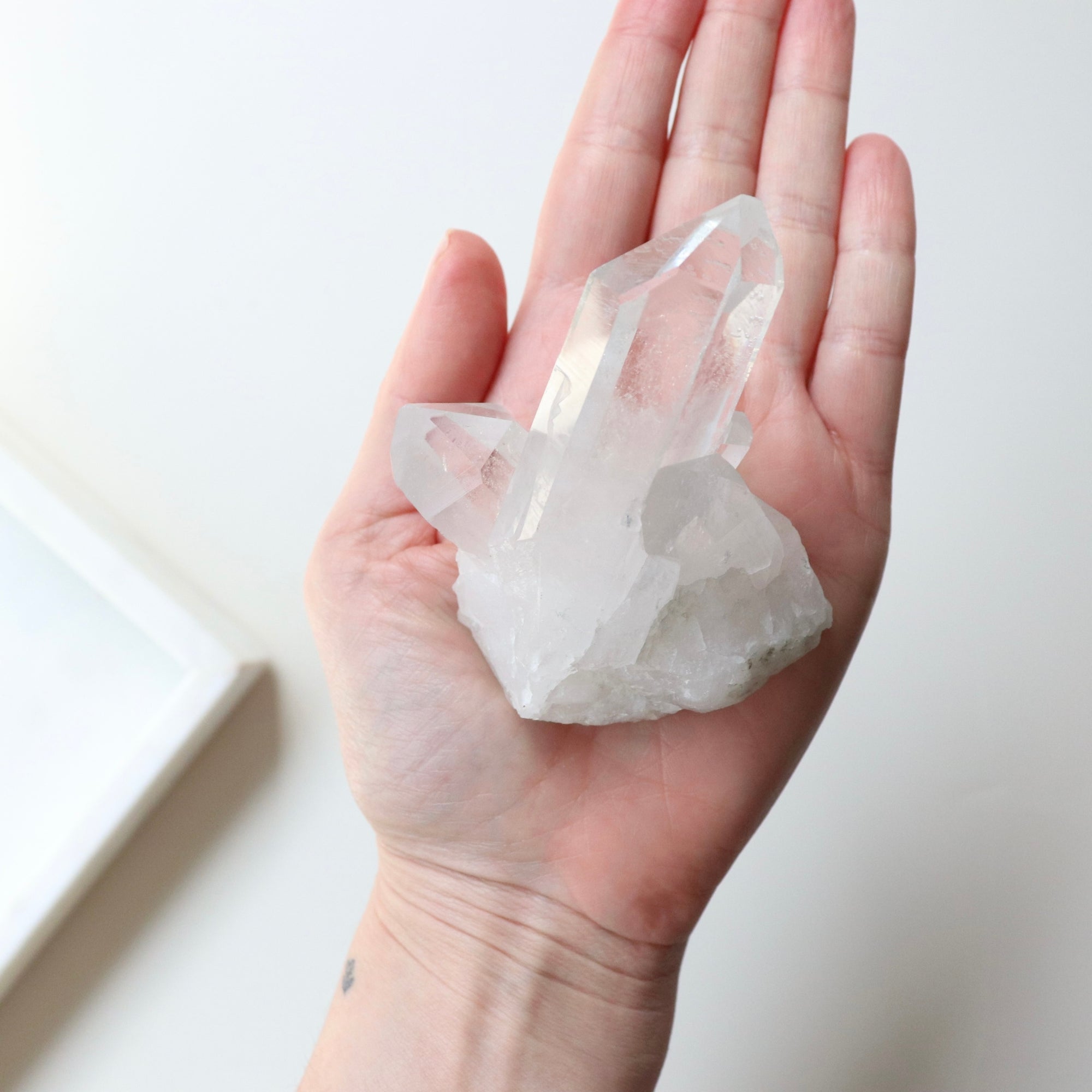 Natural Clear Quartz Cluster | 177g for Clarity + Focus