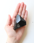 Medium Black Tourmaline with Carved Point 215g - Protection & Grounding