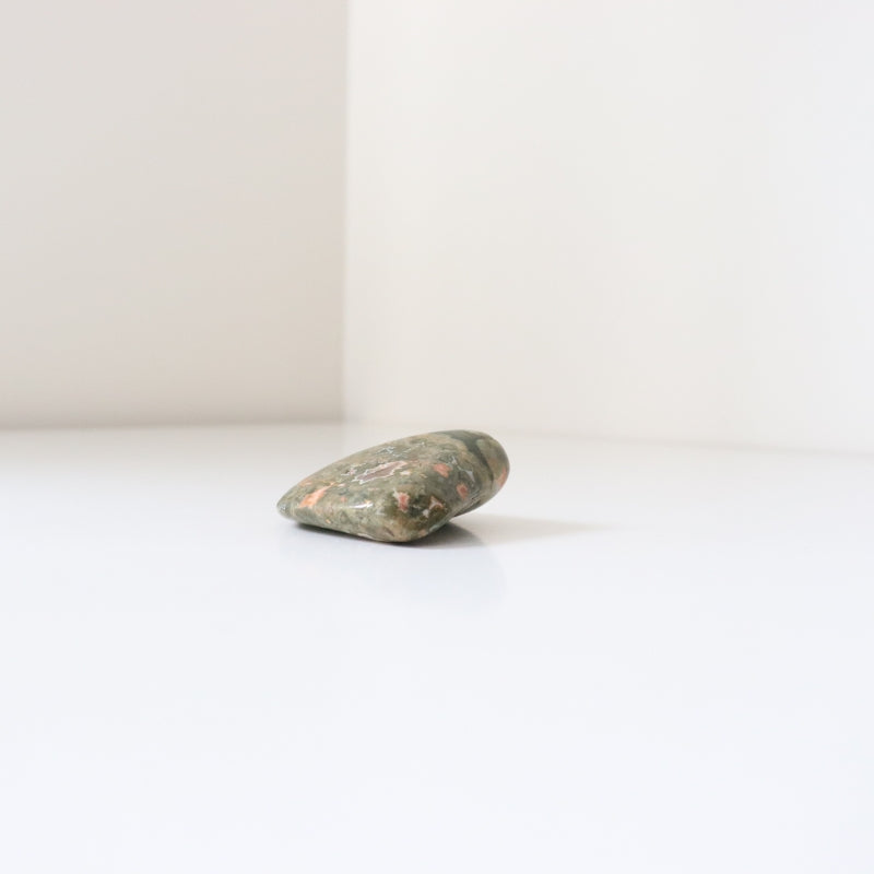 Rainforest Jasper Tumble 67g Flat Shape - Growth &amp; Connection