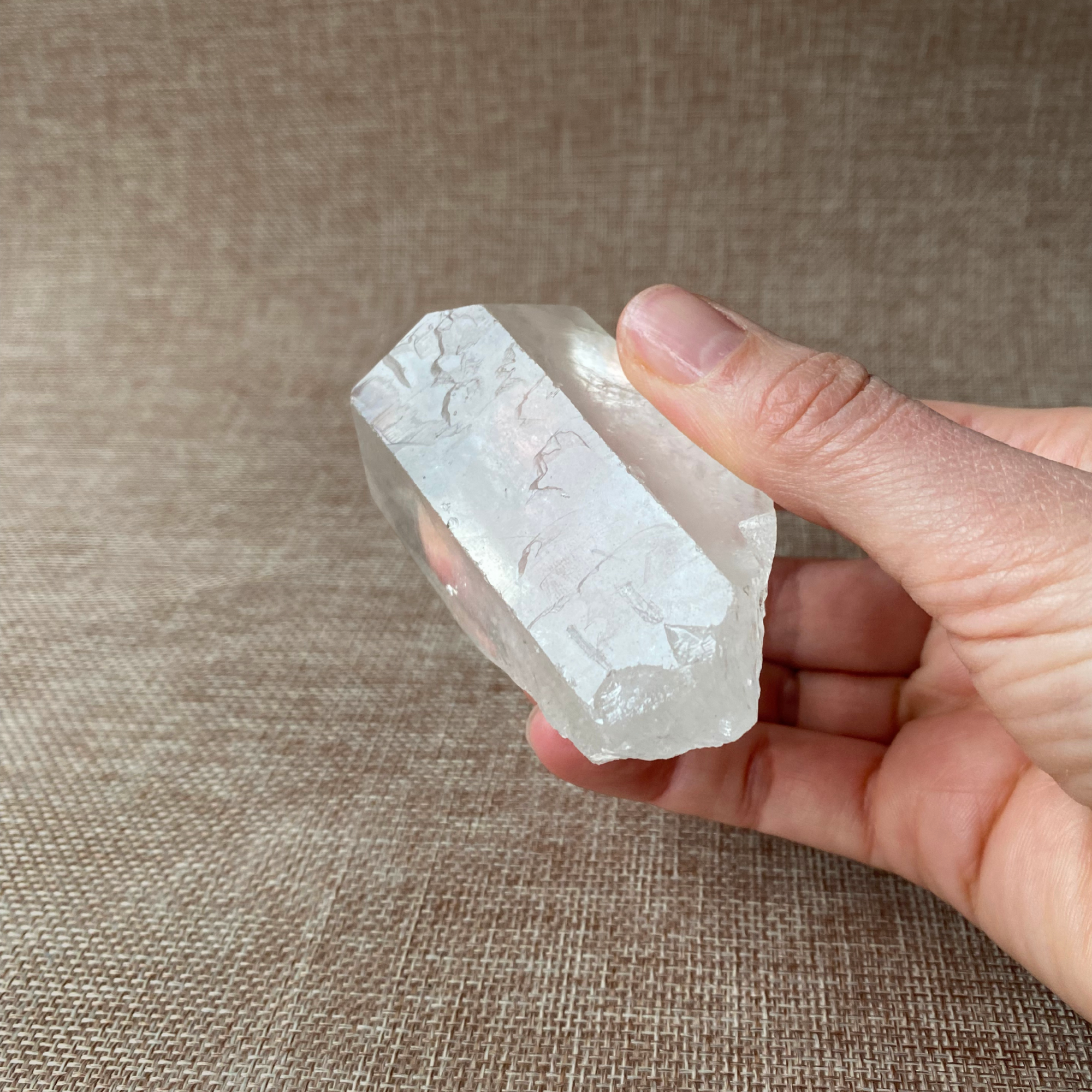Clear Quartz Point For clarity, focus, and energy amplification.