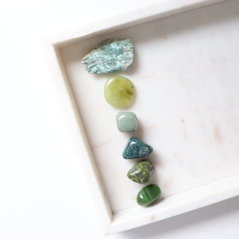 Green Crystal Collection Supporting Growth + Healing Heart Chakra
