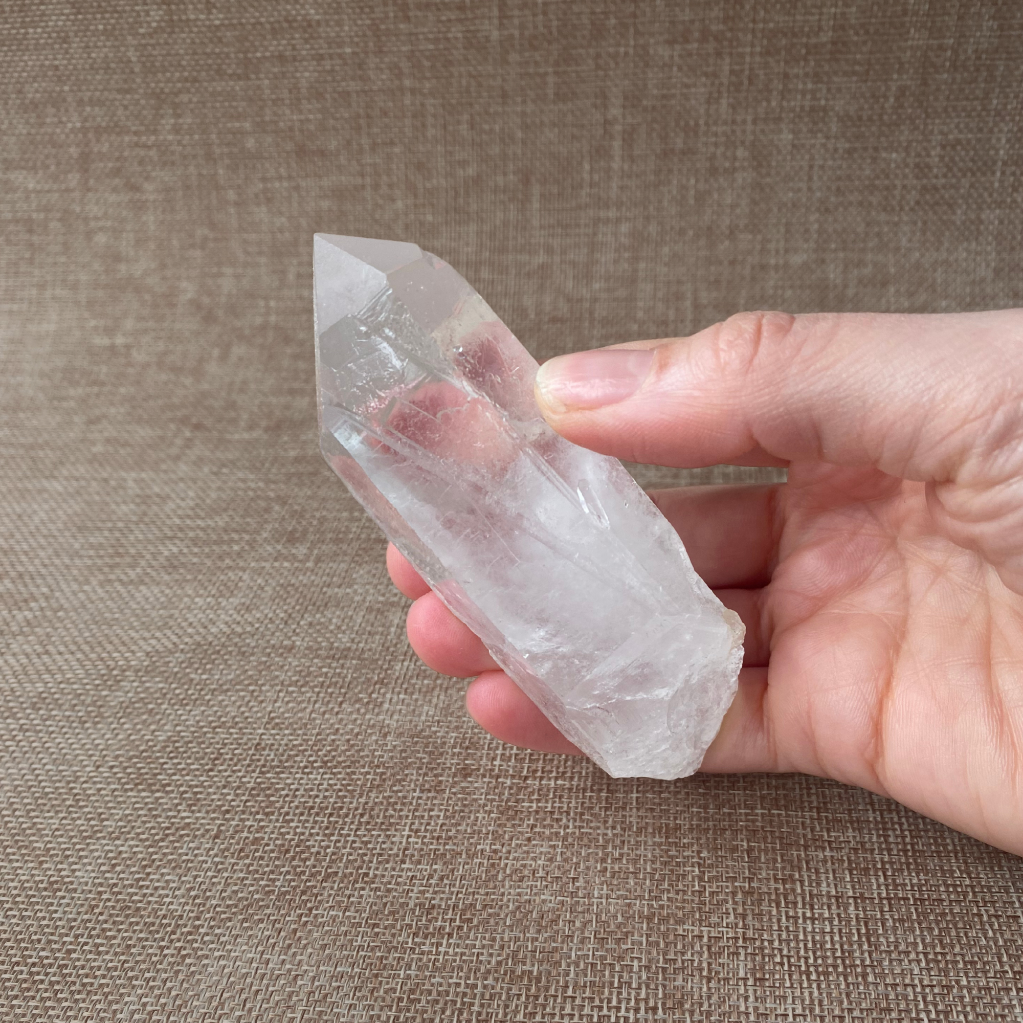 Clear Quartz Point For clarity, focus, and energy amplification.
