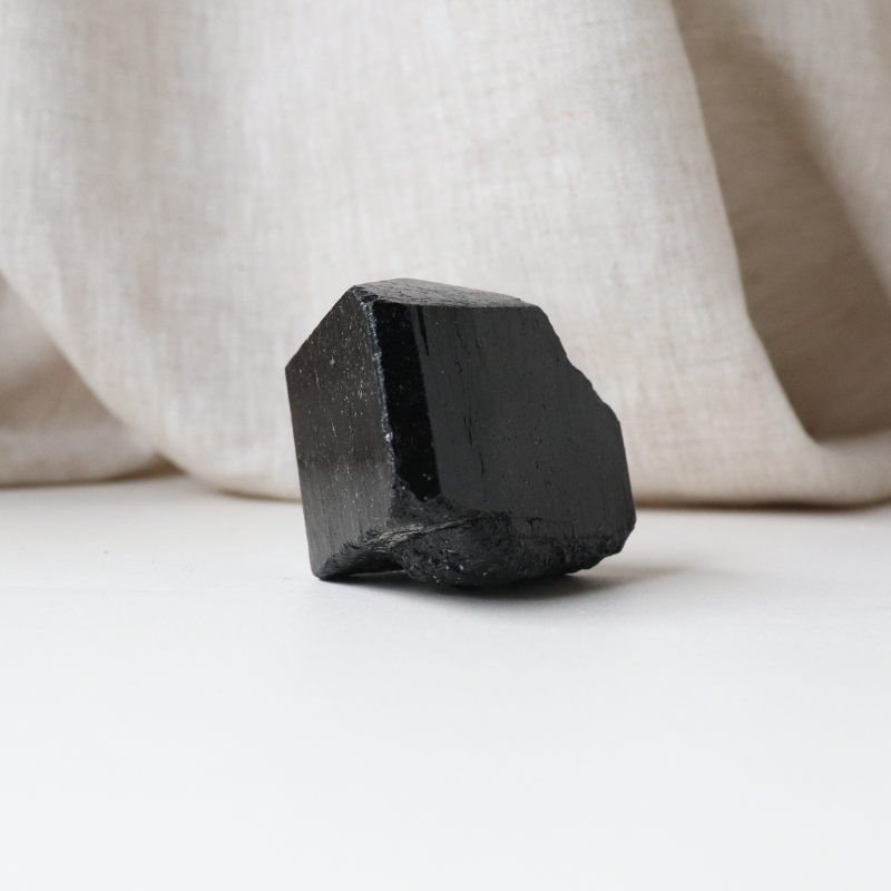 Medium Black Tourmaline with Carved Point 215g