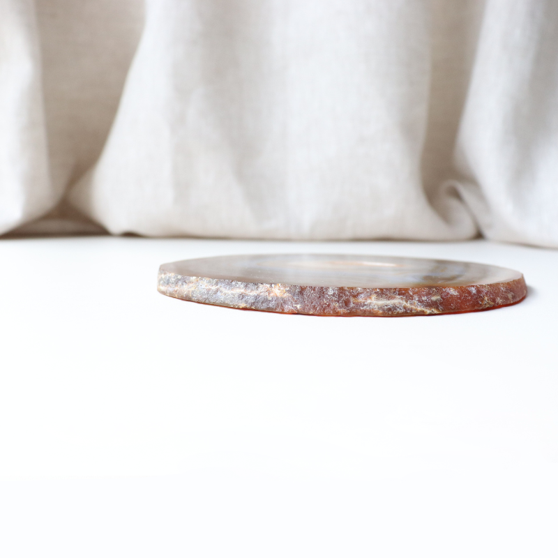 Brown Agate Slice with Subtle Blue Hues (290g)