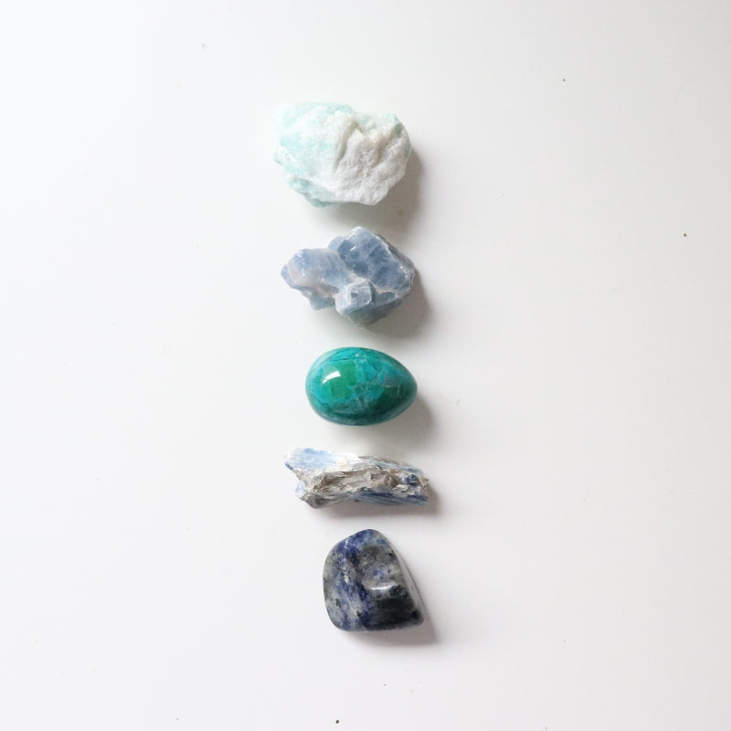 Blue Crystal Collection for Clarity, Communication + Emotional Balance