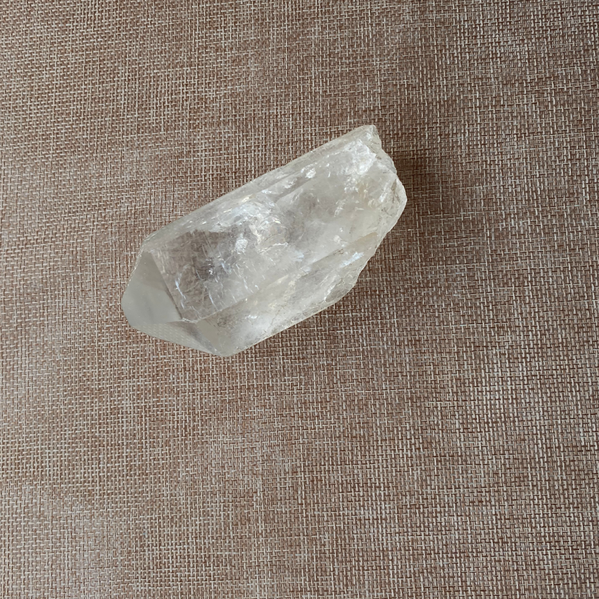 Clear Quartz Point For clarity, focus, and energy amplification.