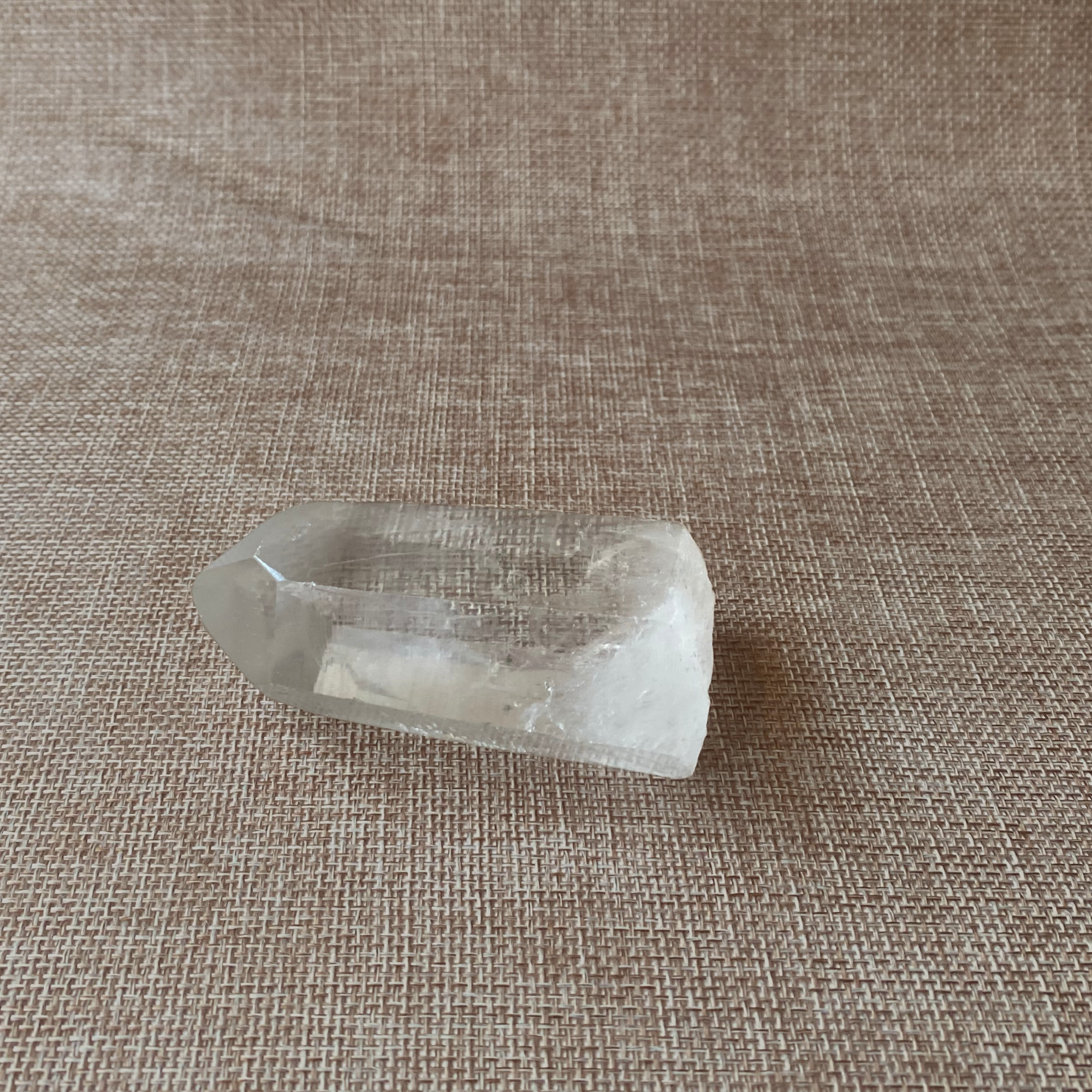 Clear Quartz Point with a Subtle Smoky Hue.