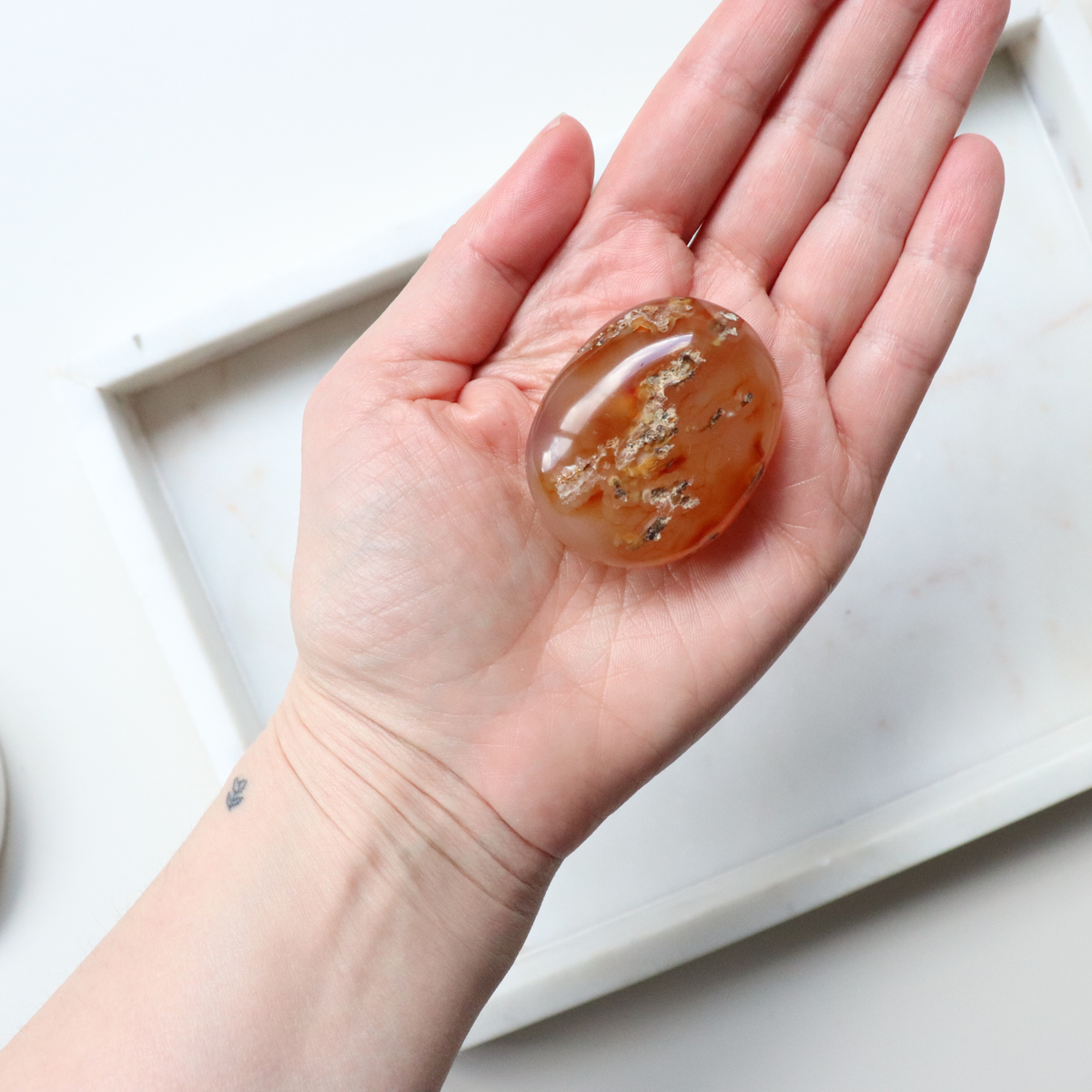 Carnelian Large Tumble Stone 61g - Motivation &amp; Courage