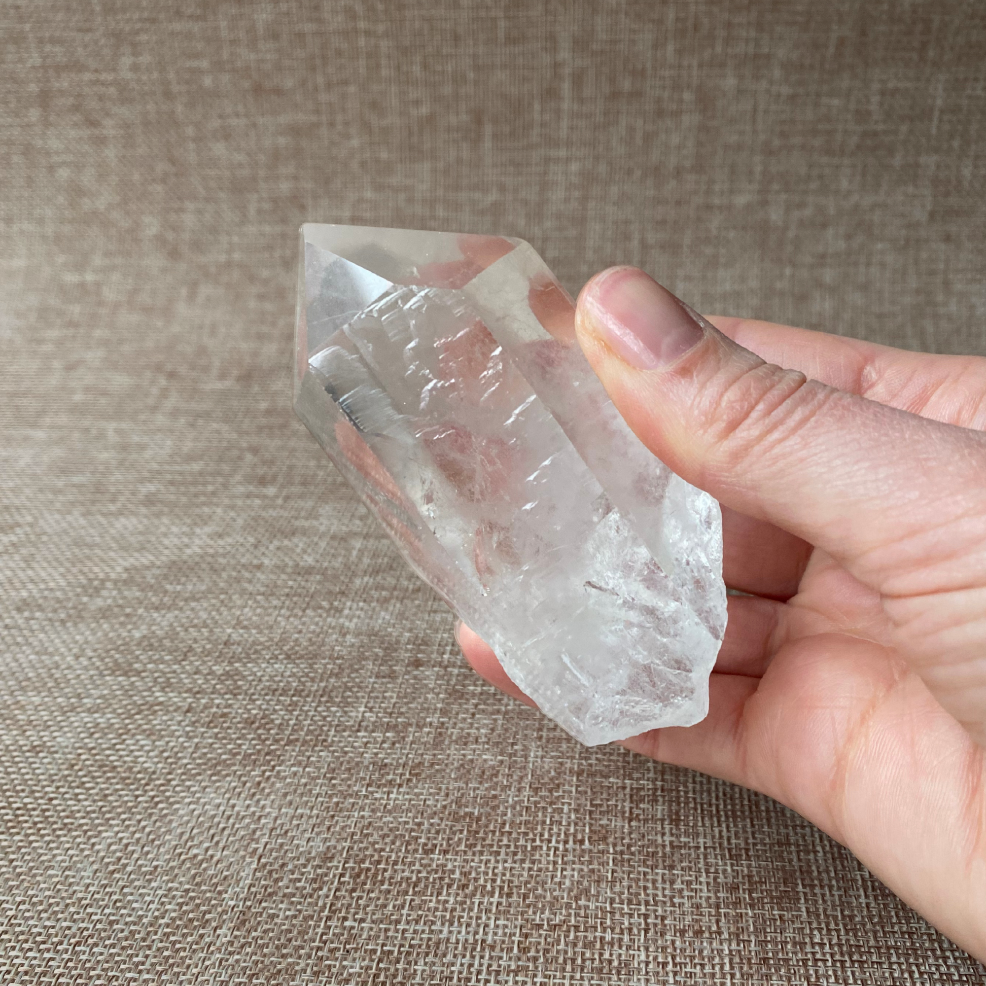 Clear Quartz Point For clarity, focus, and energy amplification.