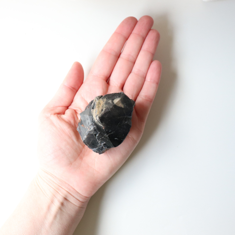 Semi-Polished Black Onyx  (130g)