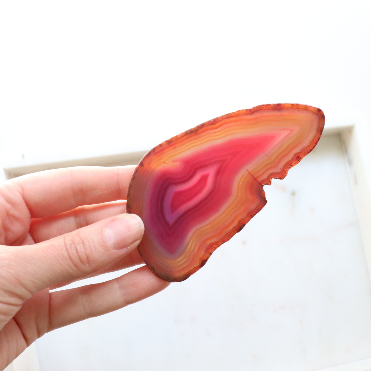Pink Agate Slice - Love &amp; Emotional Balance