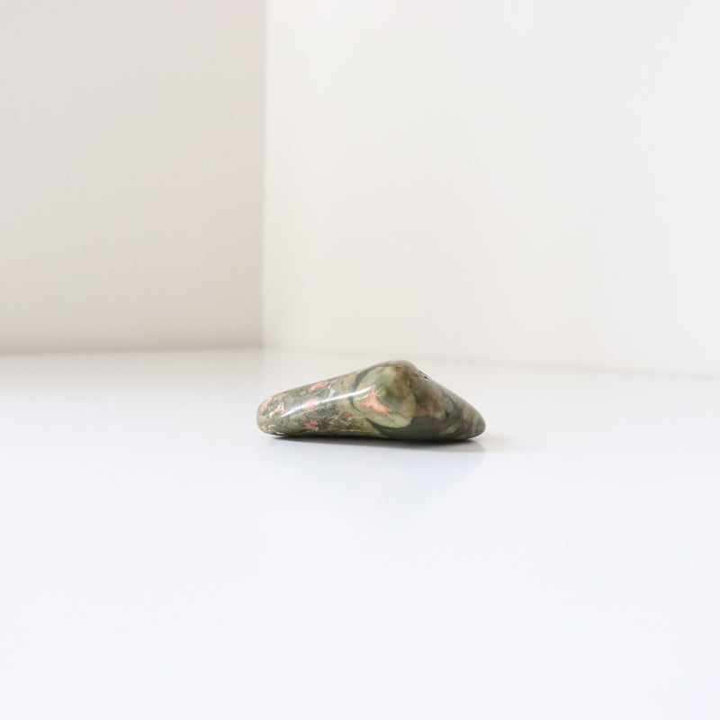 Rainforest Jasper Tumble 67g Flat Shape - Growth &amp; Connection