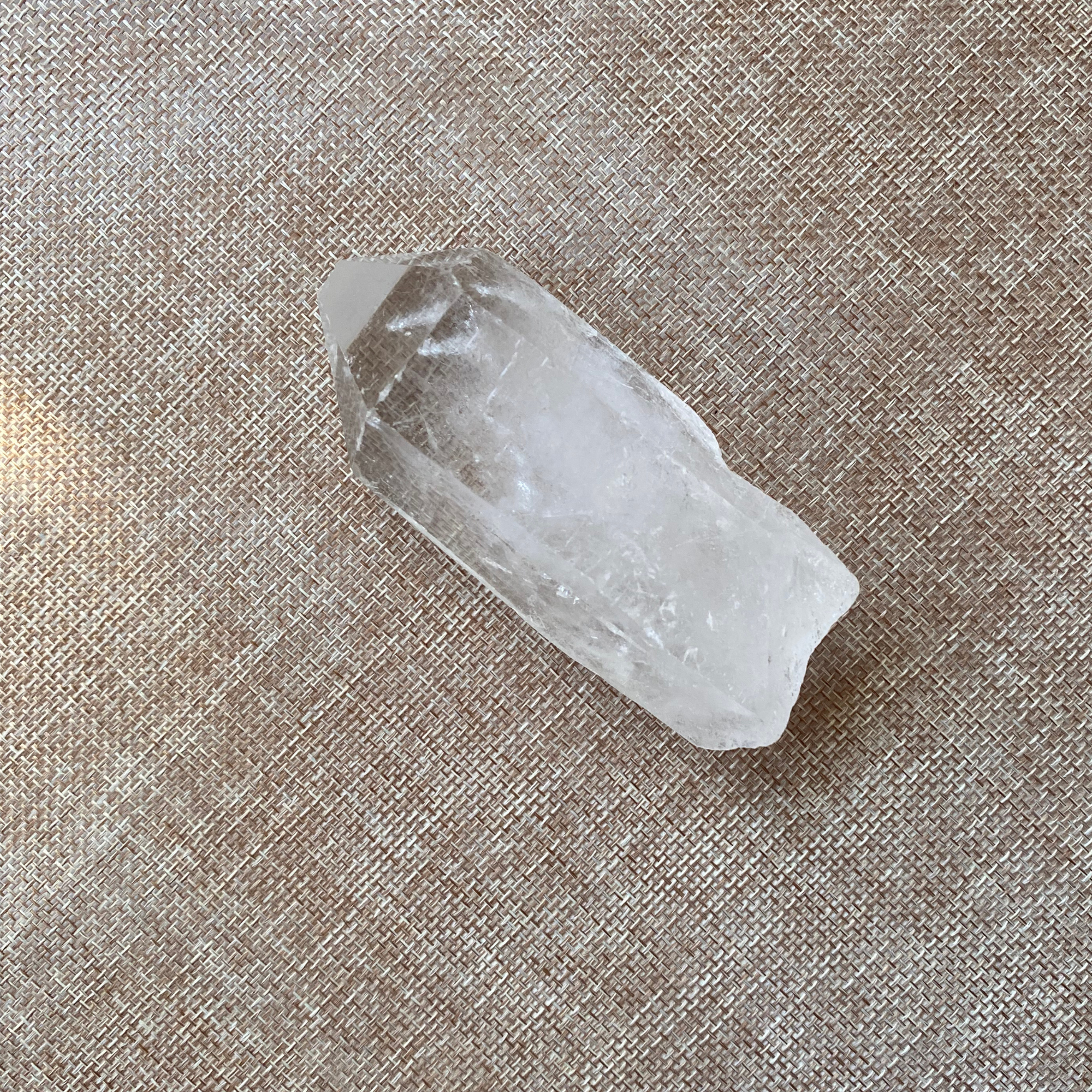 Clear Quartz Point For clarity, focus, and energy amplification.