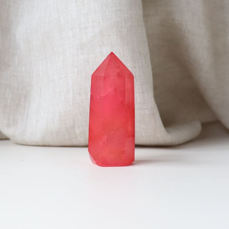 Pink Aura Quartz Point 80g