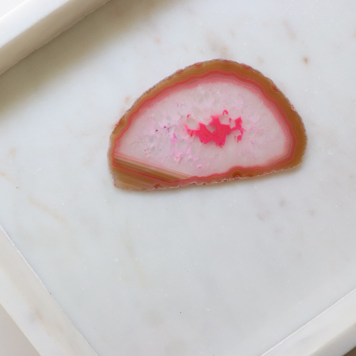 Pink Agate Slice - Love &amp; Emotional Balance