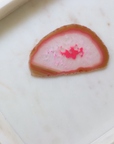Pink Agate Slice - Love & Emotional Balance