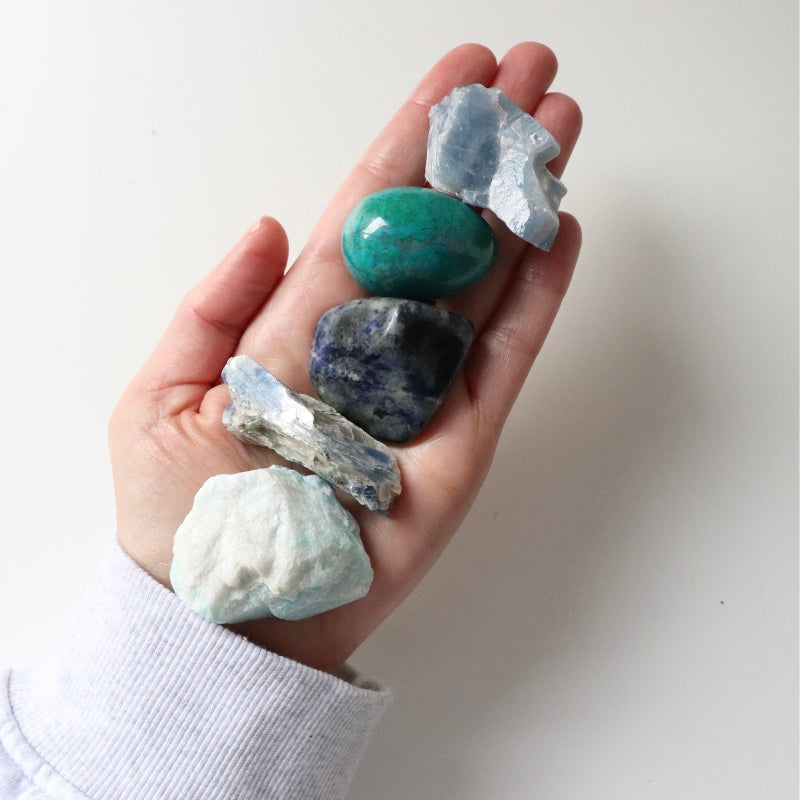 Blue Crystal Collection for Clarity, Communication + Emotional Balance