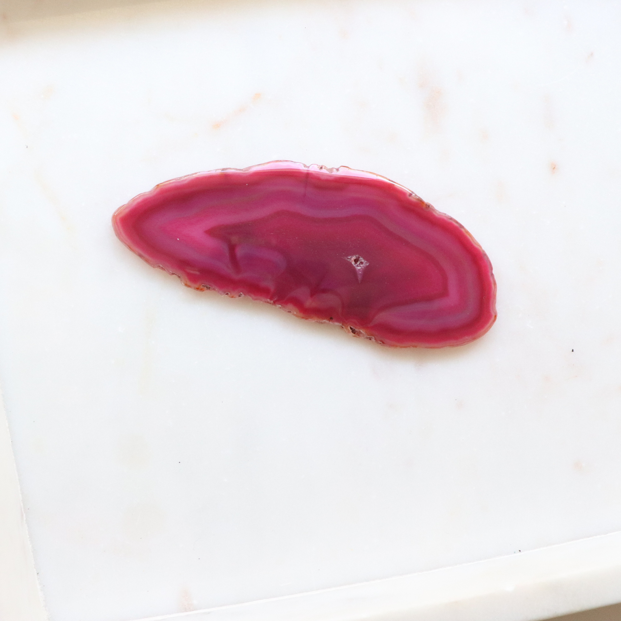 Pink Agate Slice - Love &amp; Emotional Balance